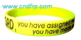 Debossed and color filled silicone wristband